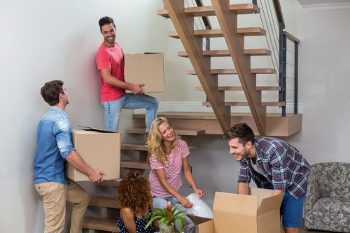 House removal team planning a move in Belsize Park