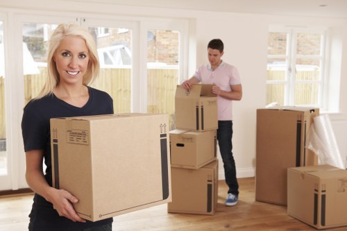 Packing and moving items into storage in Belsize Park