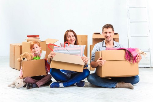 Unpacking service helping a new home settle in after a Belsize Park move