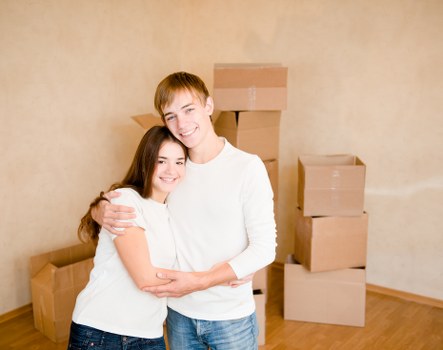 Preparation for a flat move in Belsize Park with labelled boxes and protective wrapping