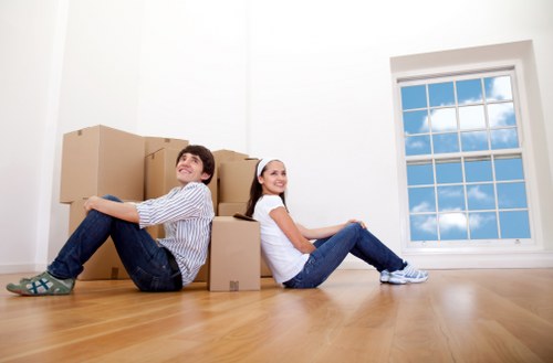 House removals team planning a move in Belsize Park
