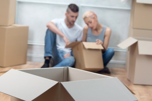 Careful loading of household furniture for a Belsize Park relocation