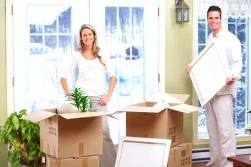 Business moving checklist and organised office boxes for a local move